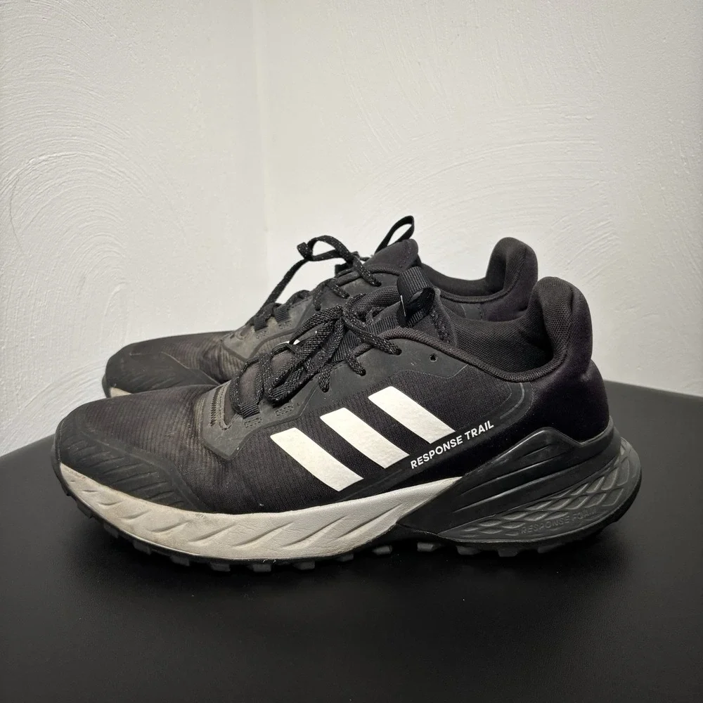 Adidas Response Trail 2.0 Black White Mens Trail Running Shoes Sz 10 FX4852‎